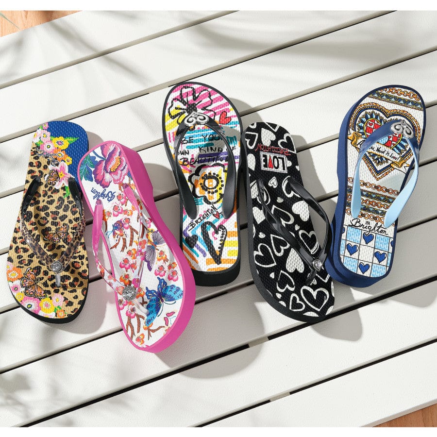 Brighton Collectibles Brighton Flip Flops Love It Platform Flip