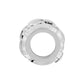 Brighton silver-plated bead charm shown from the side with textured edges and open center on a white background