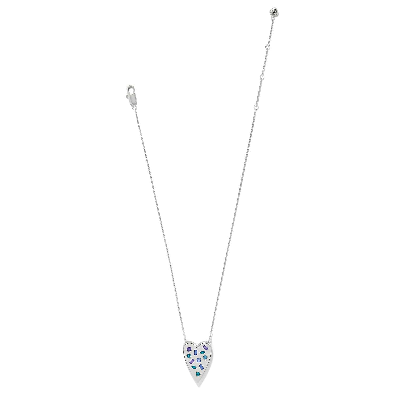 Love Message B Radiant Reversible Necklace silver-blues 3