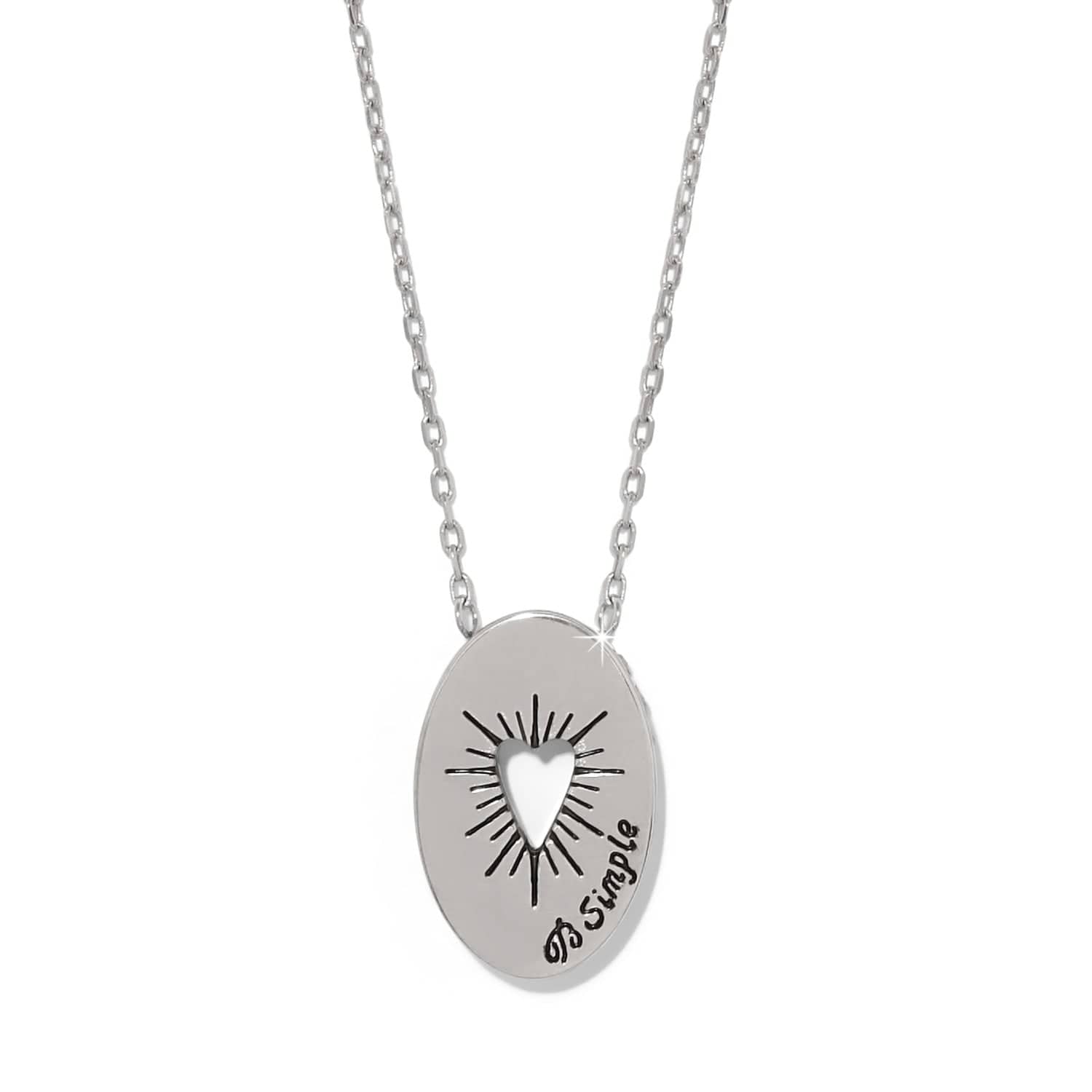 Love Message B Simple Necklace silver 2