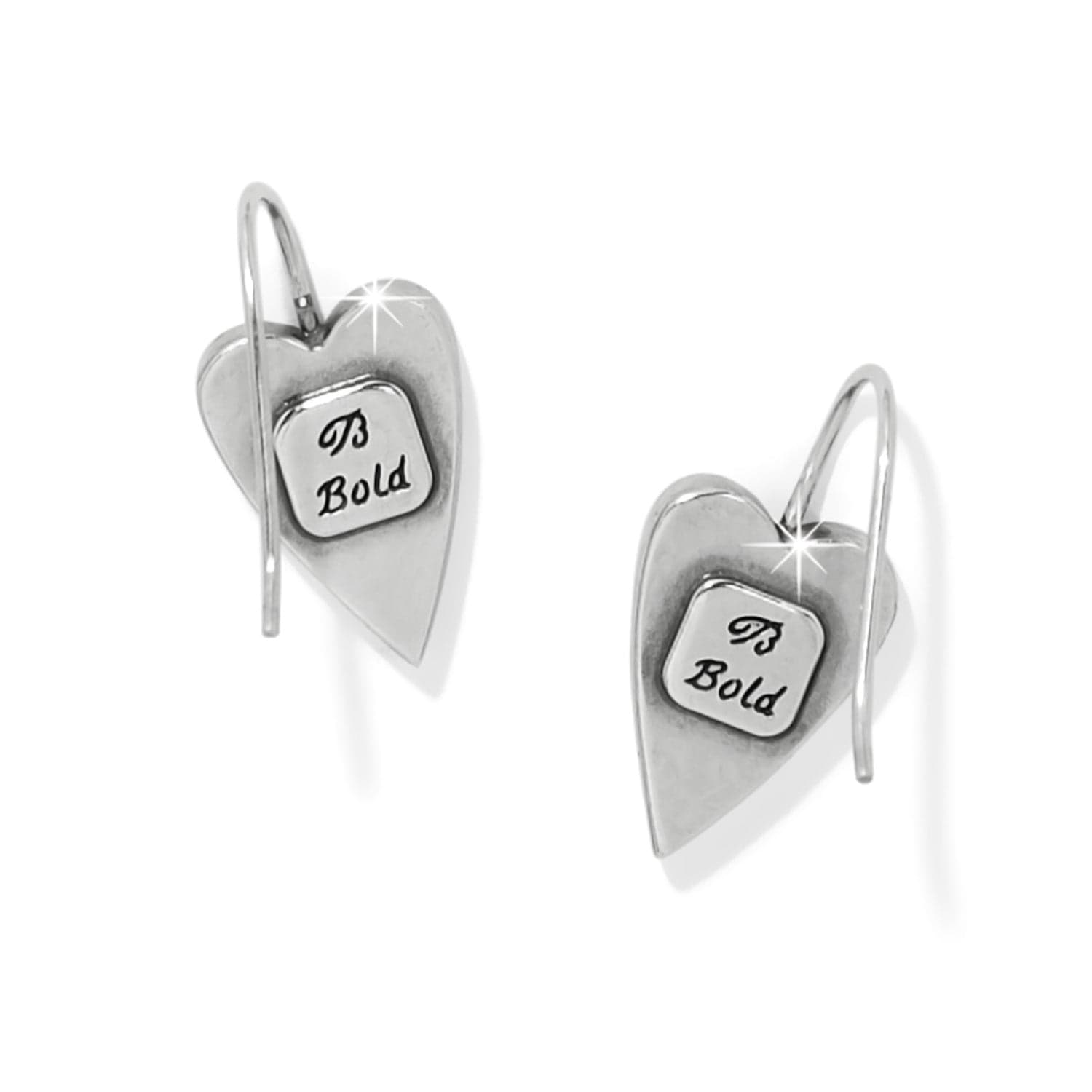Love Messages B Bold French Wire Earrings silver 2