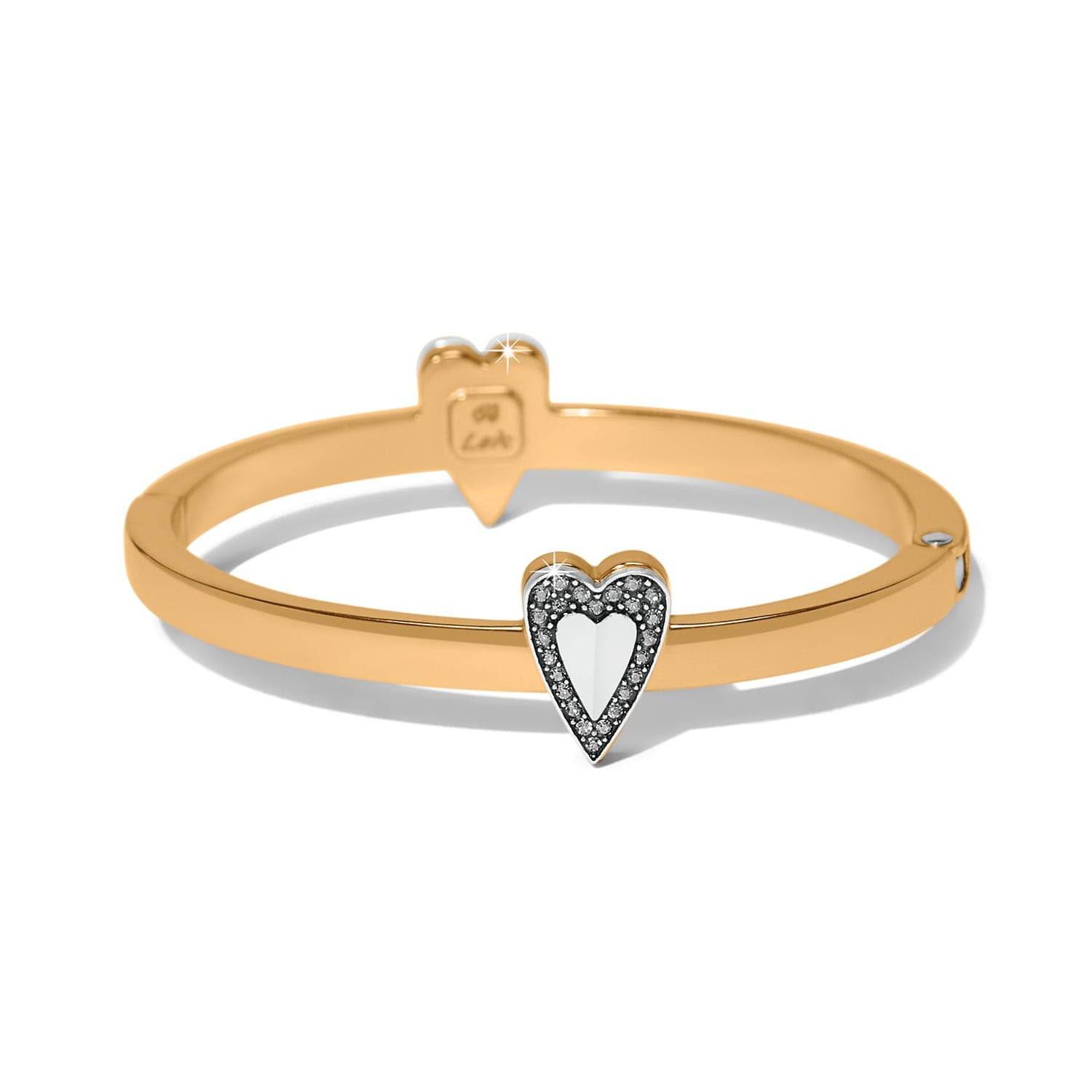 Love Messages B Bold Hinged Bangle silver-gold 1
