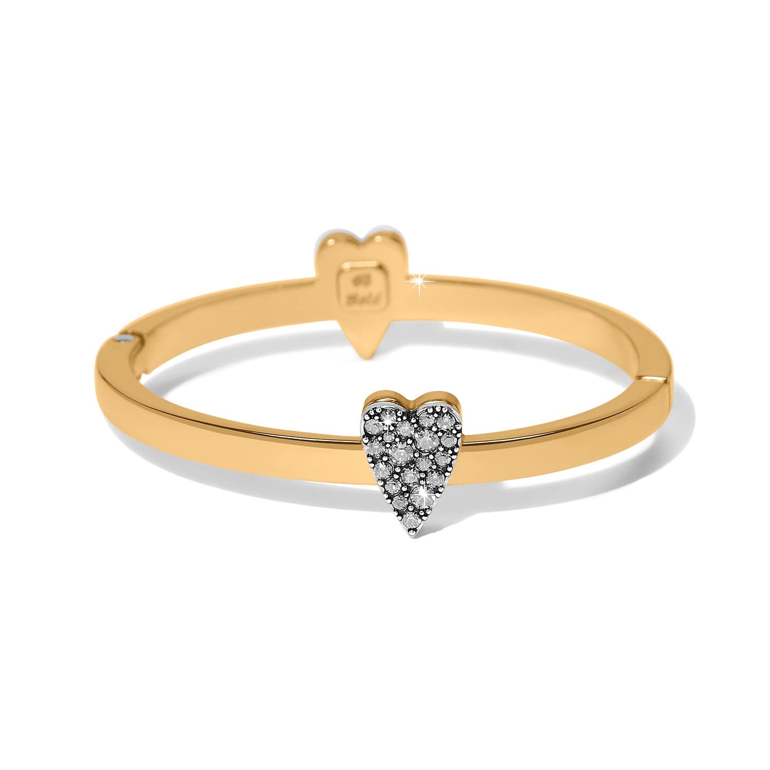 Love Messages B Bold Hinged Bangle silver-gold 2