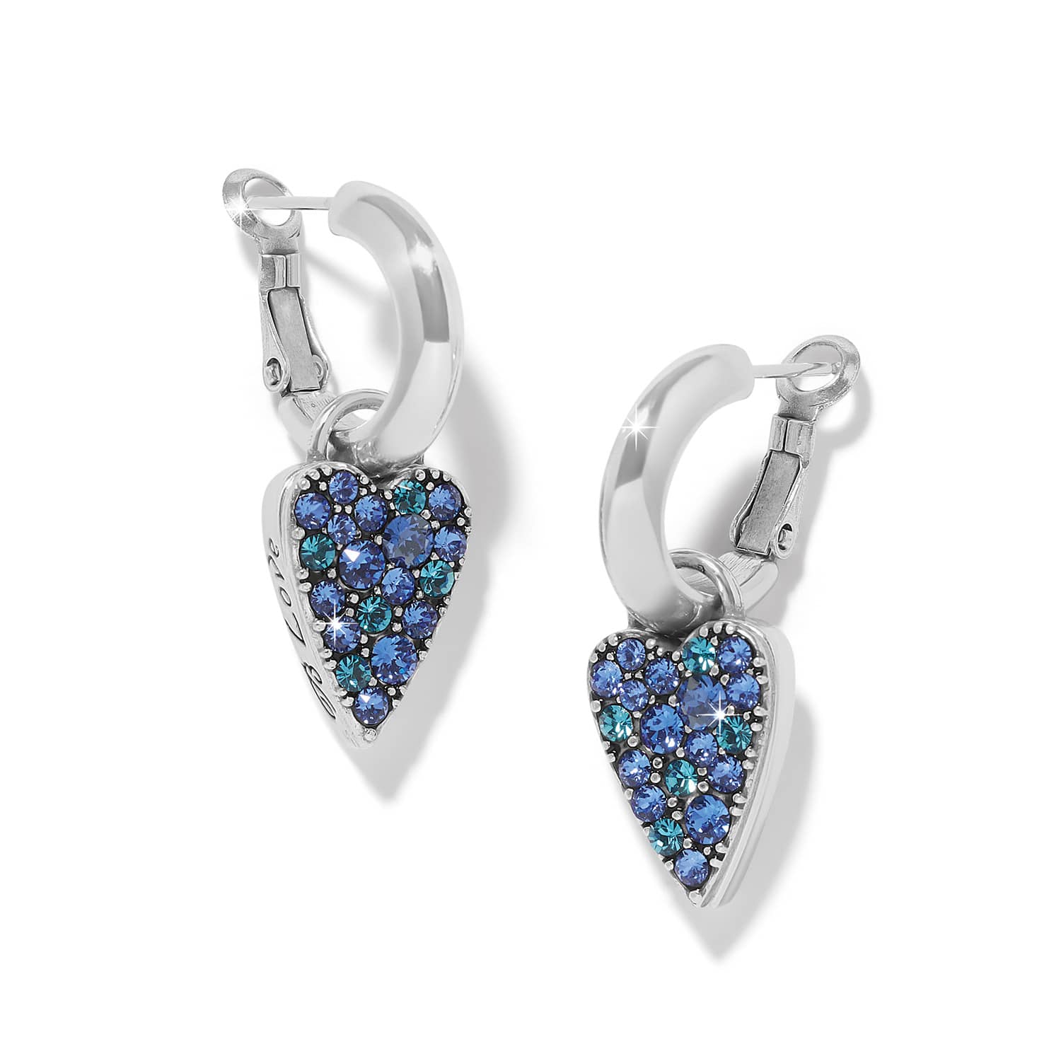 Love Messages B Love Blue Reversible Hoop Earrings silver-blue 1