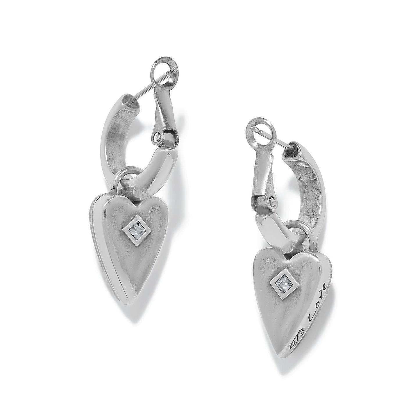 Love Messages B Love Blue Reversible Hoop Earrings