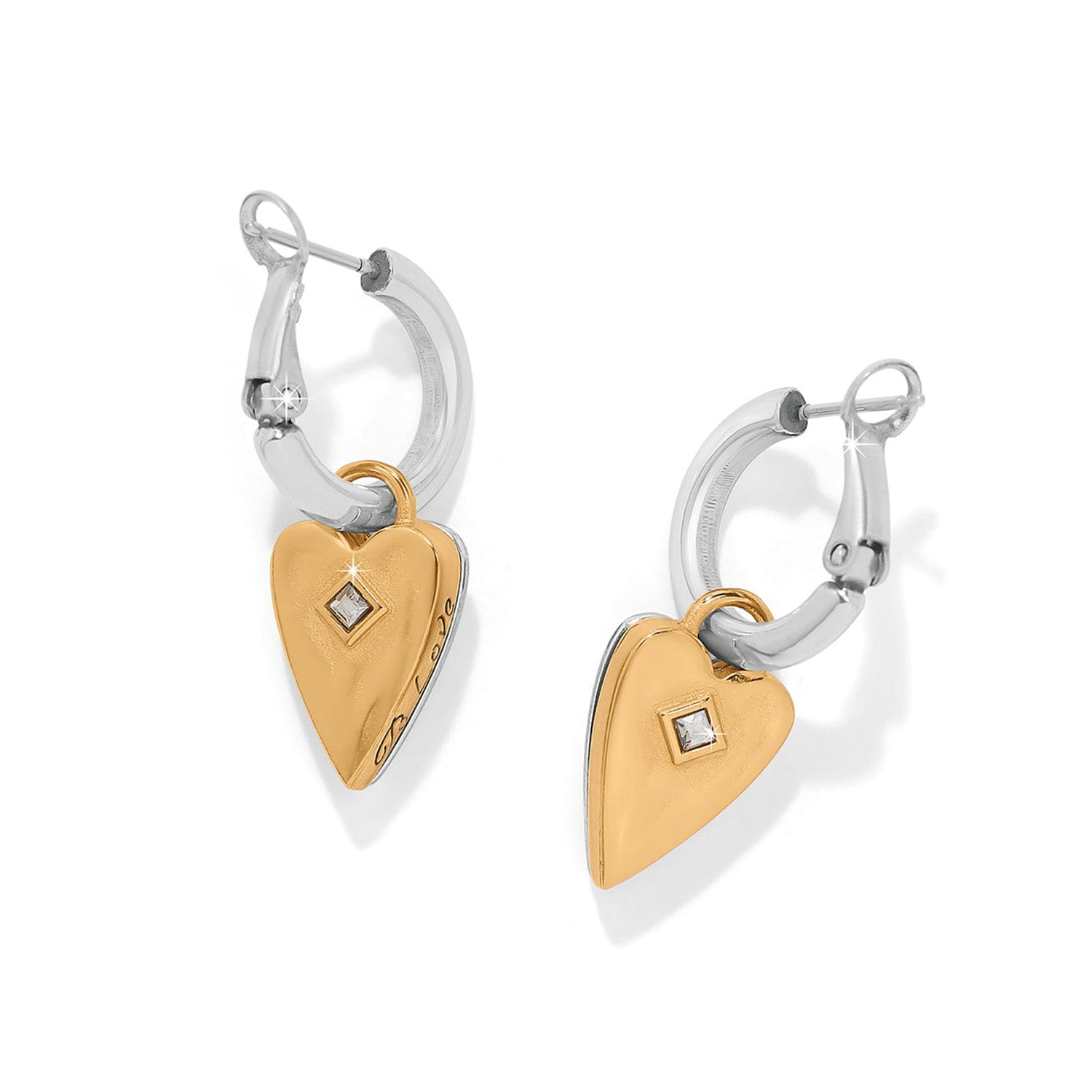 Love Messages B Love Reversible Hoop Earrings silver-gold 2