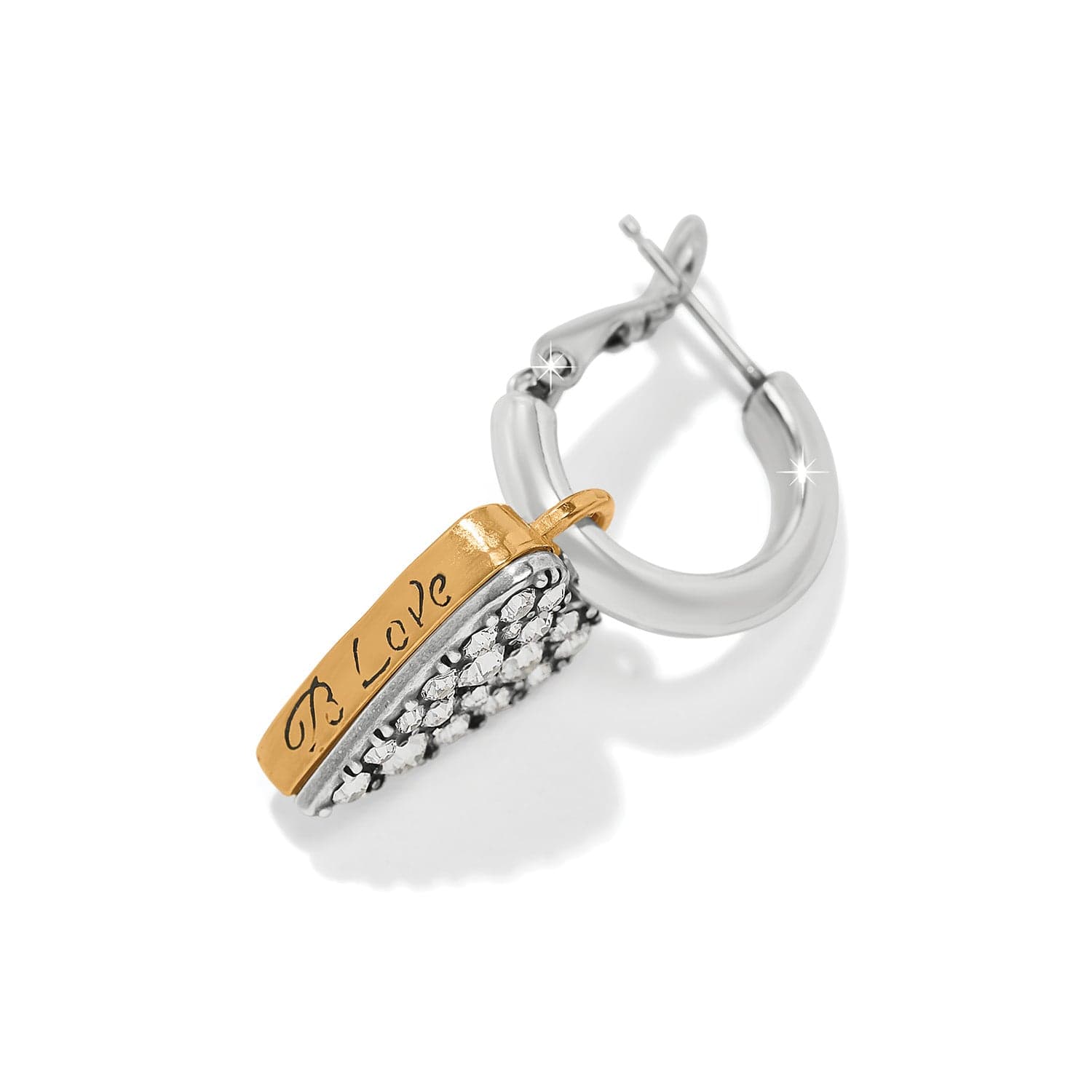 Love Messages B Love Reversible Hoop Earrings silver-gold 3