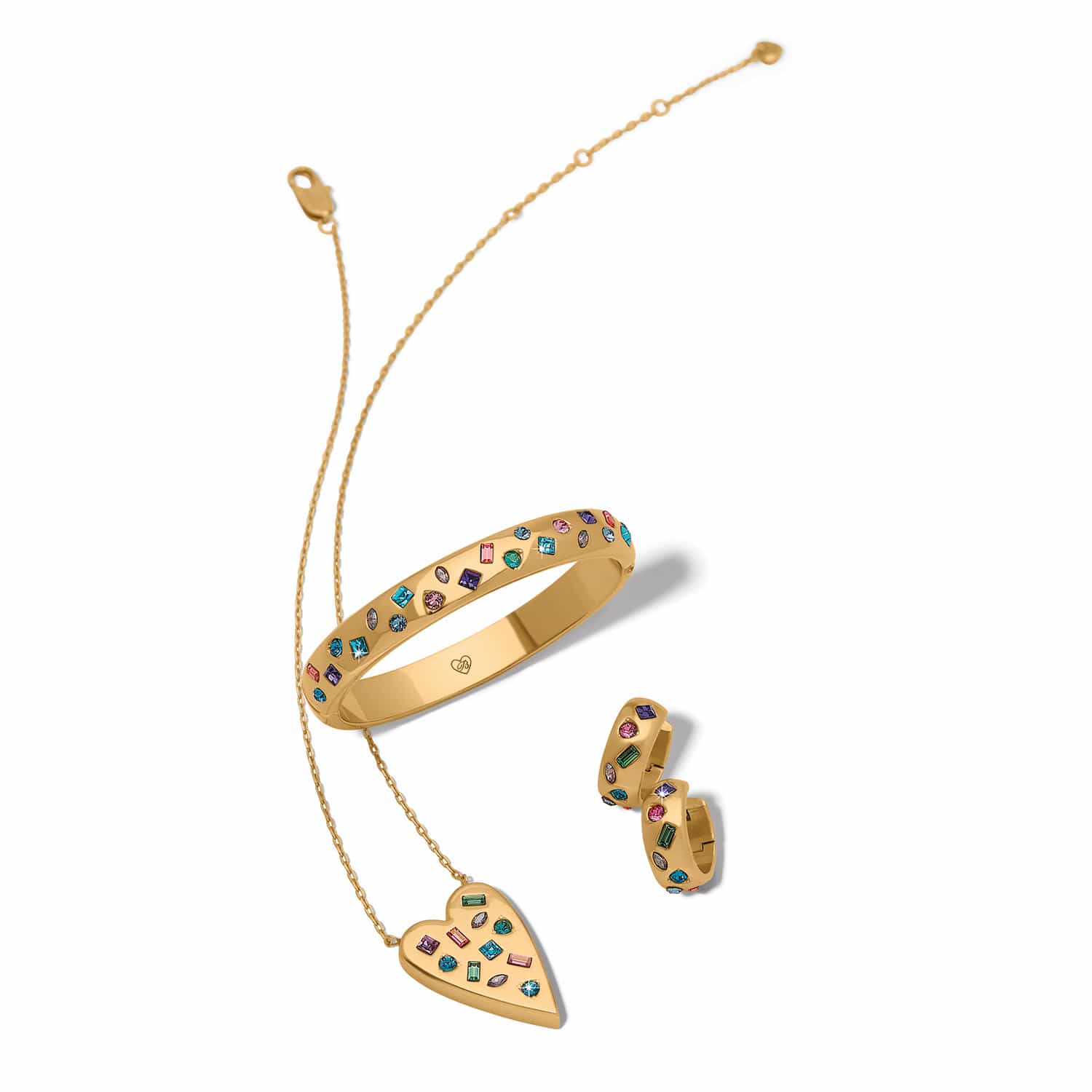 Love Messages B Radiant Bright Hinged Bangle gold-multi 3
