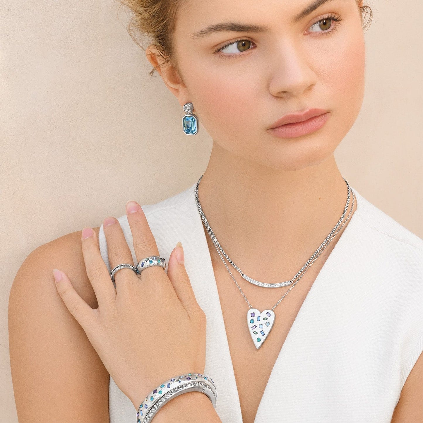 Love Messages B Radiant Hinged Bangle