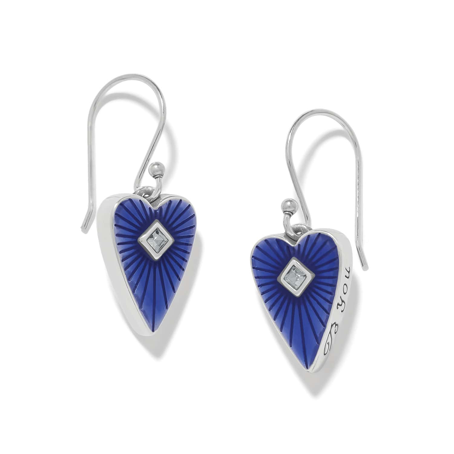 Love Messages B You Blue French Wire Earrings silver-blue 1