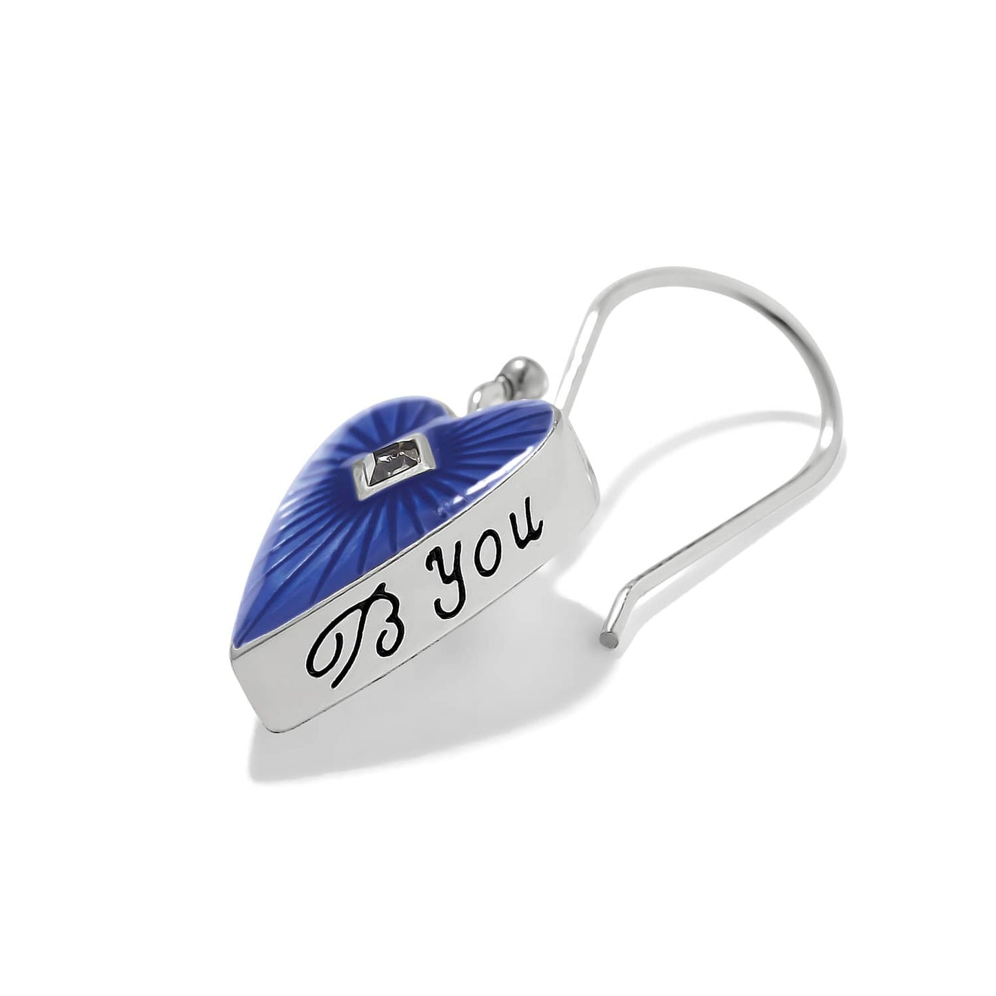 Love Messages B You Blue French Wire Earrings