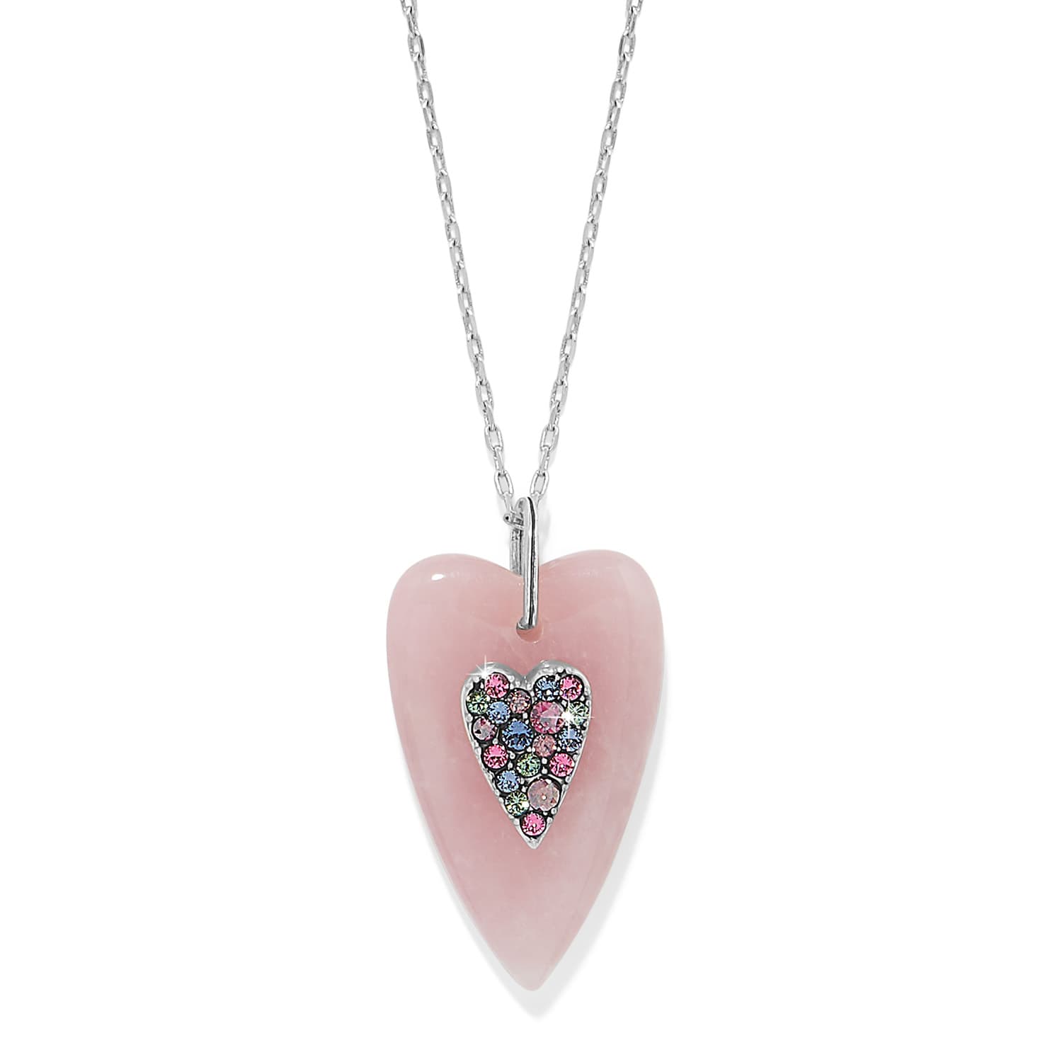 Love Messages B You Pink Quartz Necklace silver-pink 1