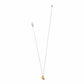 Brighton two-tone necklace with silver-tone chain, gold-tone heart pendant, and crystal accents on a white background