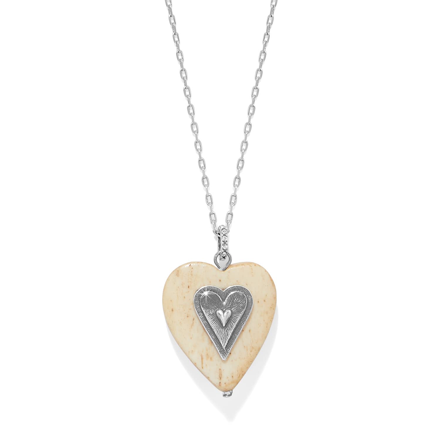 Love Messages I am Grateful Necklace silver-cream 1