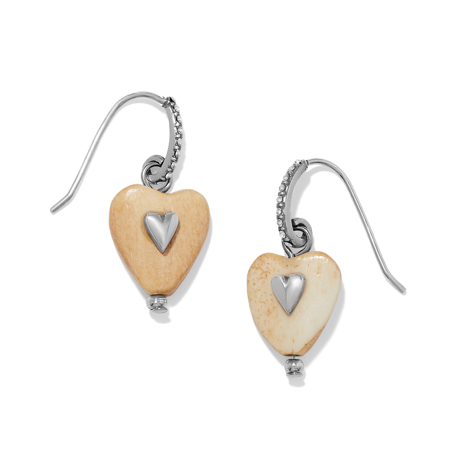 Love Messages I Am Grateful Wood French Wire Earri tan 1