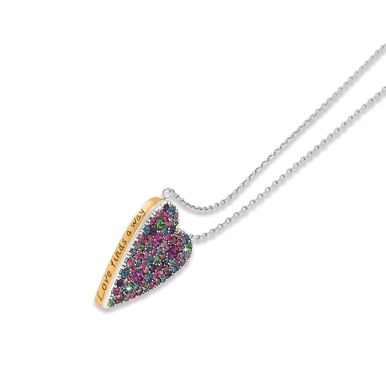 Love Messages Love Finds A Way Reversible Necklace silver-multi 4