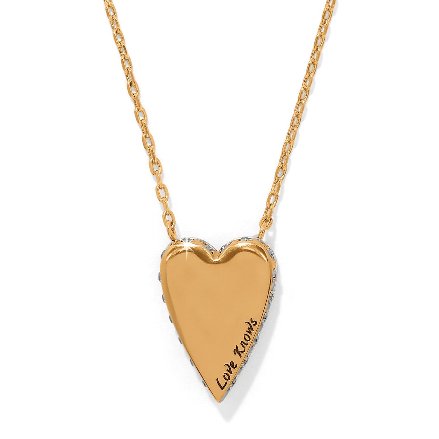Love Messages Love Knows Reversible Necklace silver-gold 2