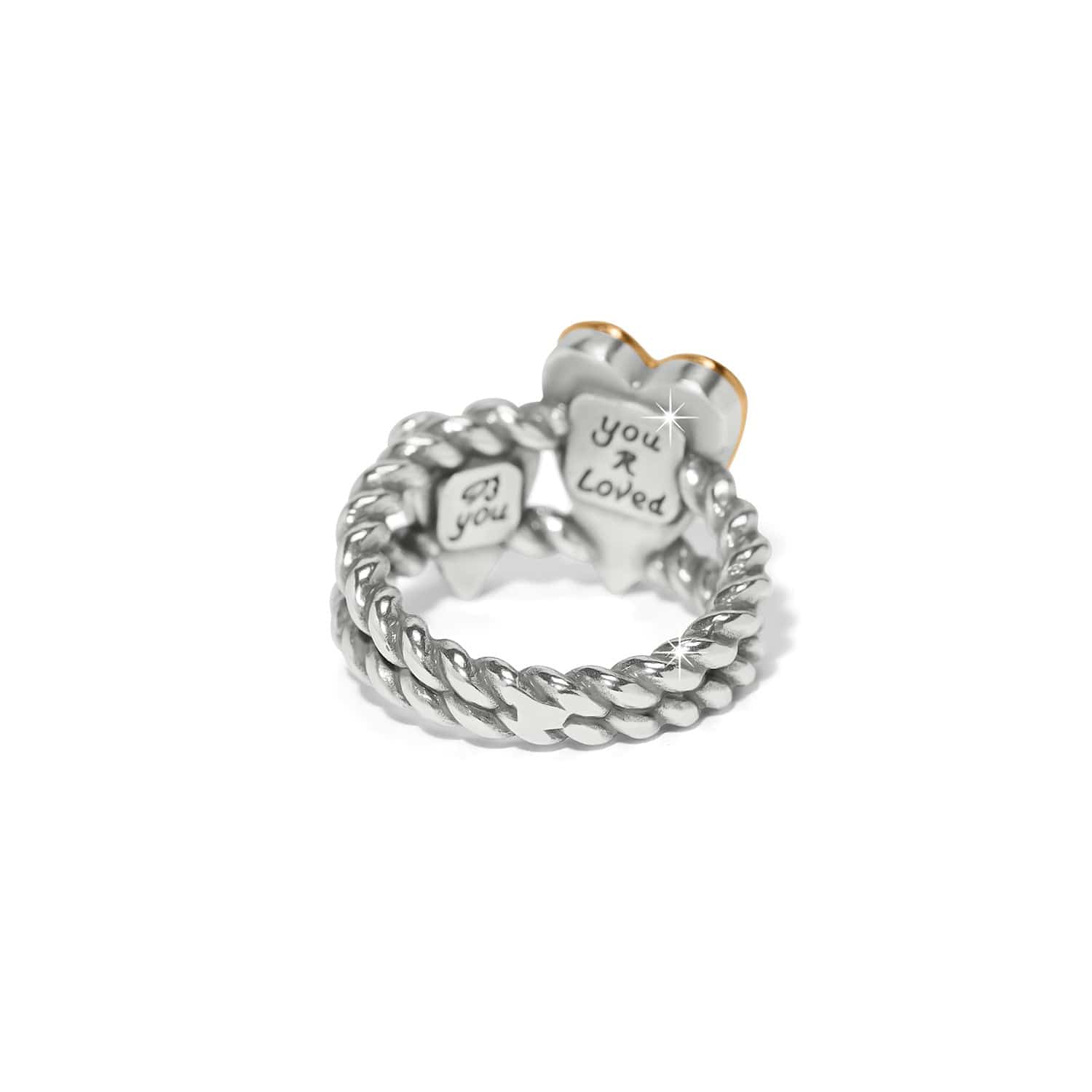 Love Messages You R Loved Ring silver-gold 2