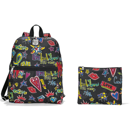 Brighton Multi Love Scribble Happy Trails Backpack