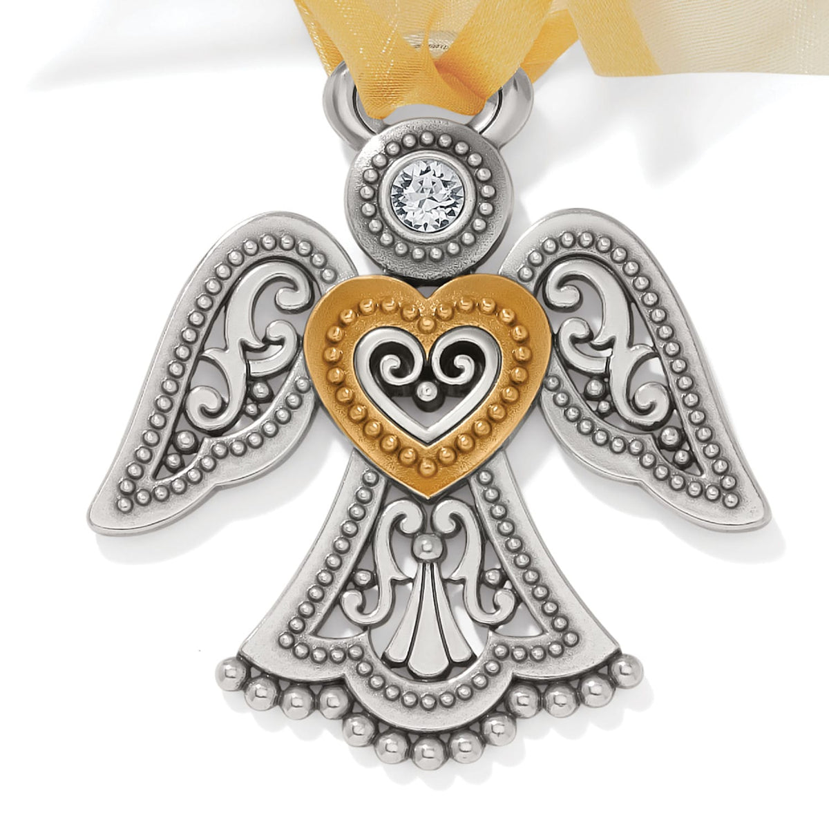 Loving Angel Ornament silver-gold 3