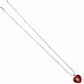 Brighton silver-plated chain necklace with red heart pendant featuring a crystal star accent on a white background
