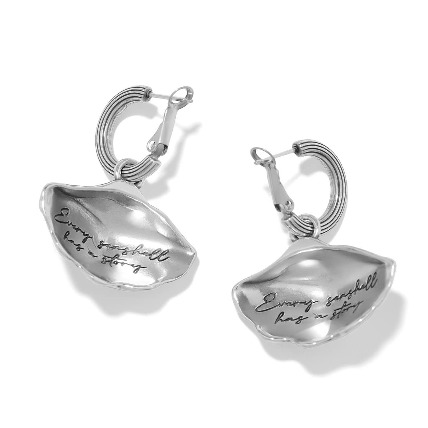 Lunar Tide Charm Hoop Earrings silver 2