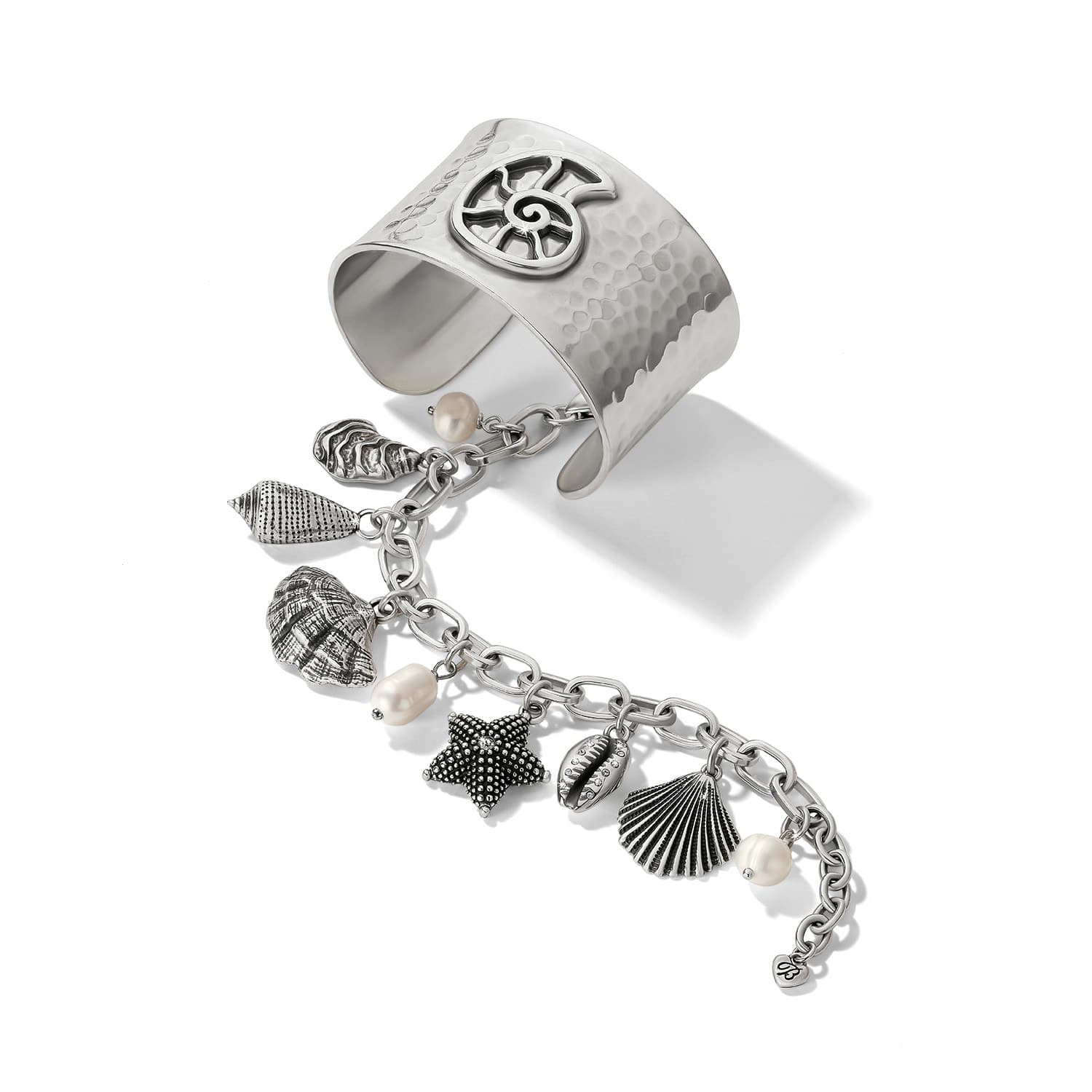 Lunar Tide Nautilus Flex Cuff Bracelet silver 4