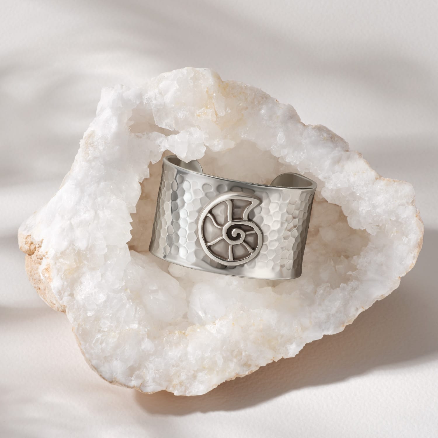 Lunar Tide Nautilus Flex Cuff Bracelet silver 5
