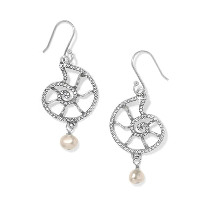 Lunar Tide Nautilus French Wire Earrings