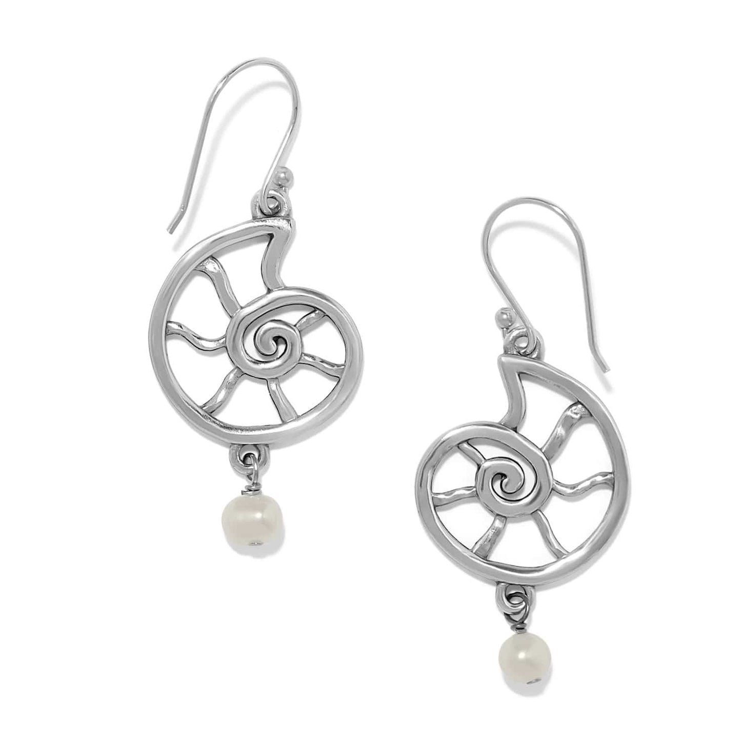 Lunar Tide Nautilus French Wire Earrings