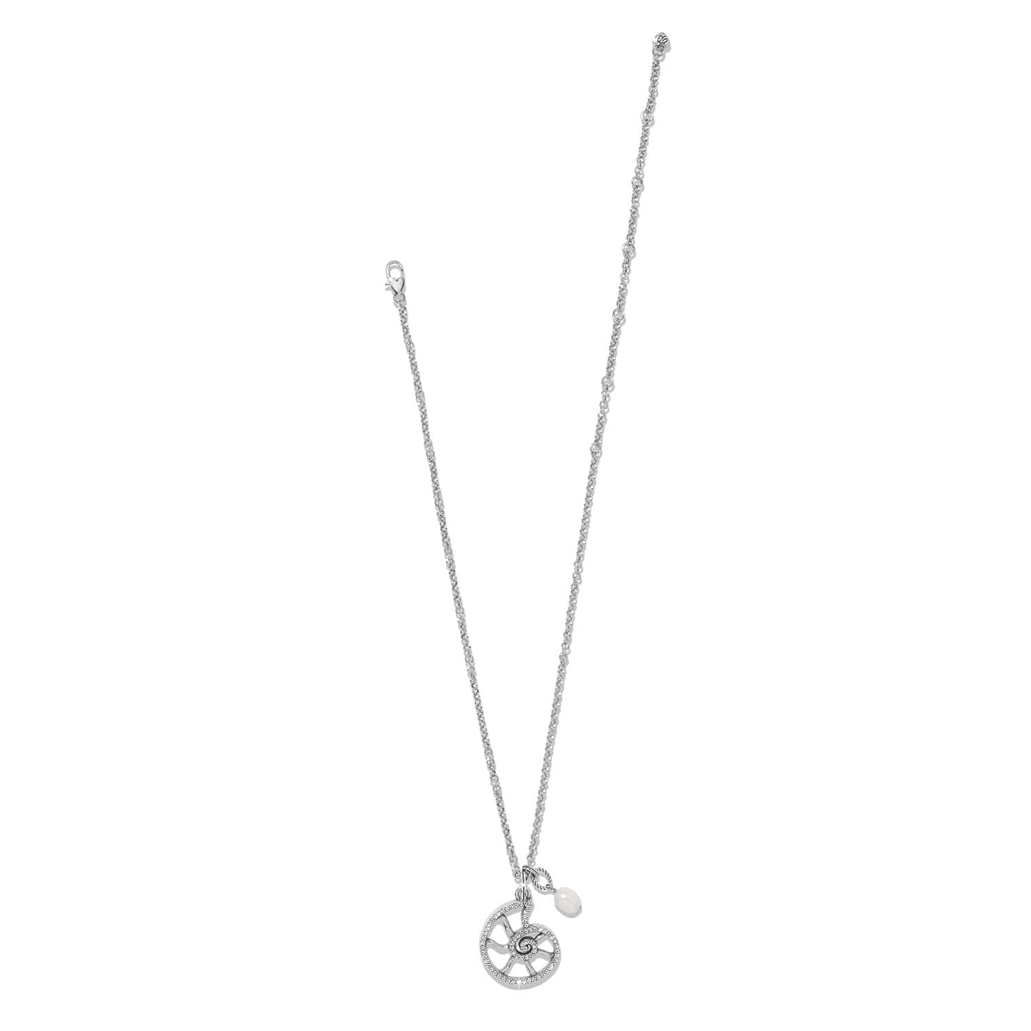 Lunar Tide Nautilus Shell Reversible Necklace silver-pearl 3