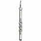 Brighton silver-plated bar charm with diamond cutout detail and jump ring on a white background