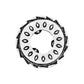 Brighton silver-tone bead spacer with oval dot pattern and braided outer edge design on a white background