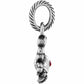 Brighton charm shown from the side with silver-plated rope-textured ring and small red accent on a white background