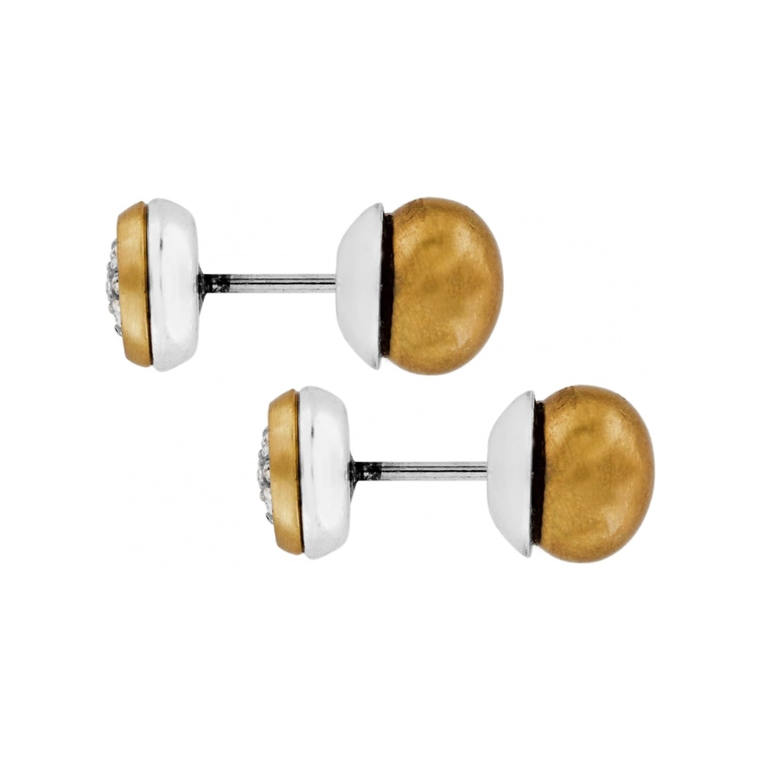 Massandra Reversible Post Earrings silver-gold 2