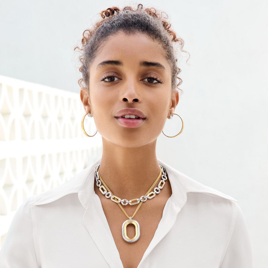 Medici Two Tone Convertible Necklace silver-gold 4