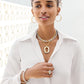 Medici Two Tone Link Post Drop Earrings main image 0