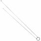 Brighton silver-plated necklace with elongated cable chain, lobster clasp, and scroll-detailed circular pendant on a white background