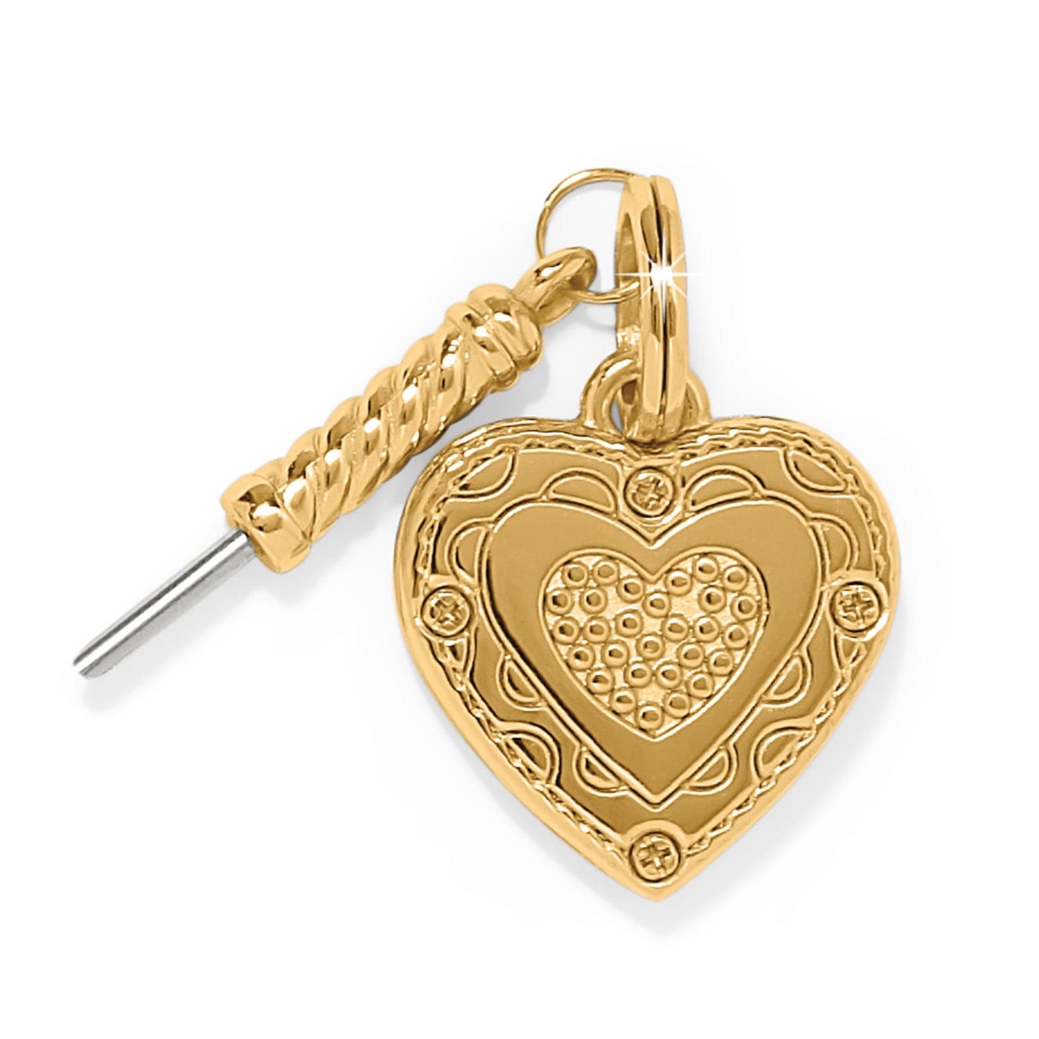 Memento Heart Golden Photo Charm gold 2