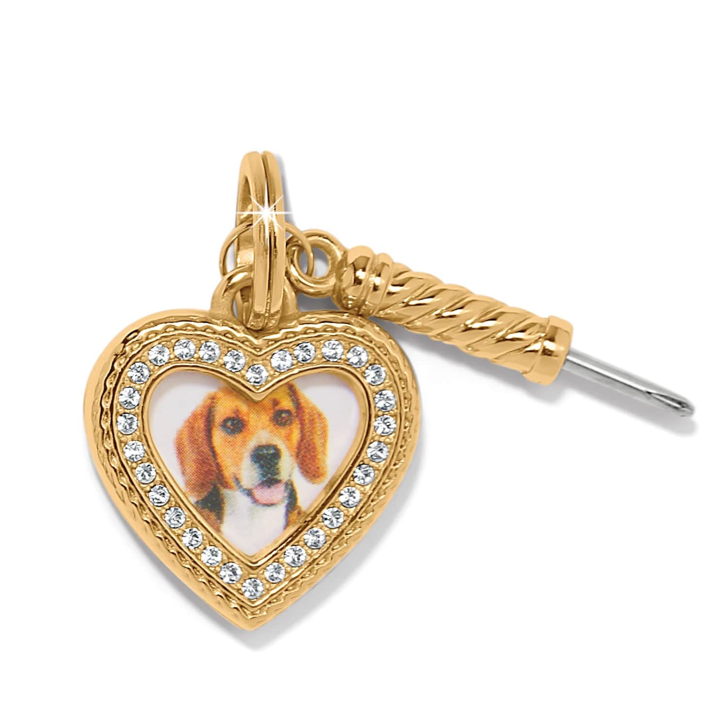Memento Heart Golden Photo Charm gold 4
