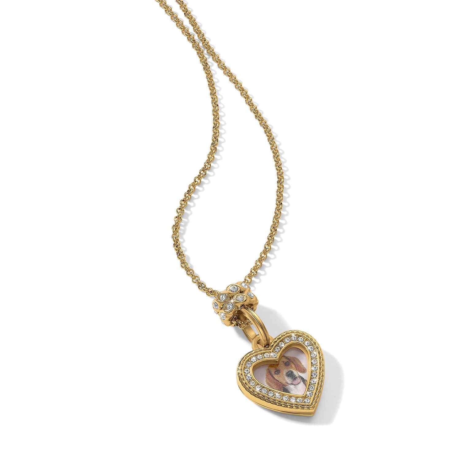 Memento Heart Golden Photo Charm gold 5
