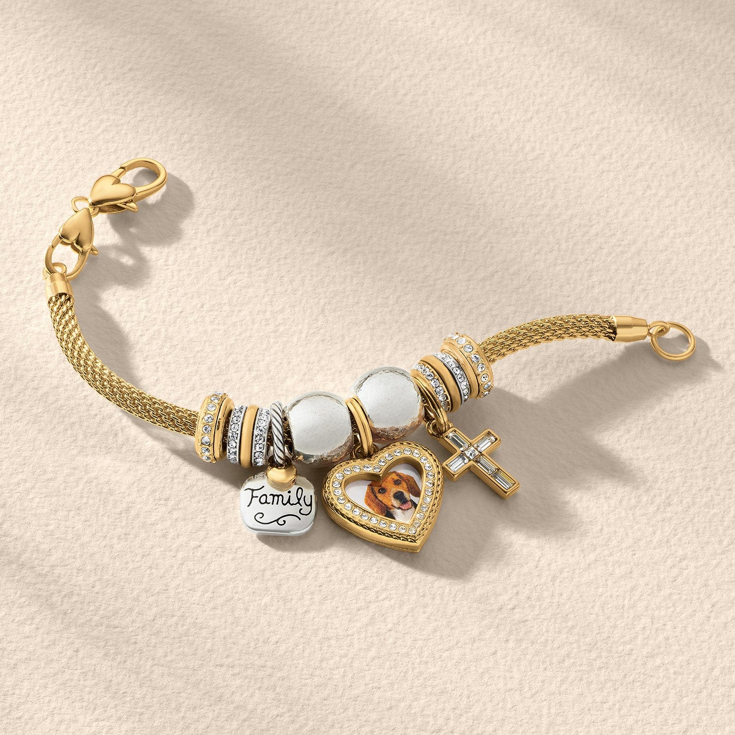 Memento Heart Golden Photo Charm gold 6