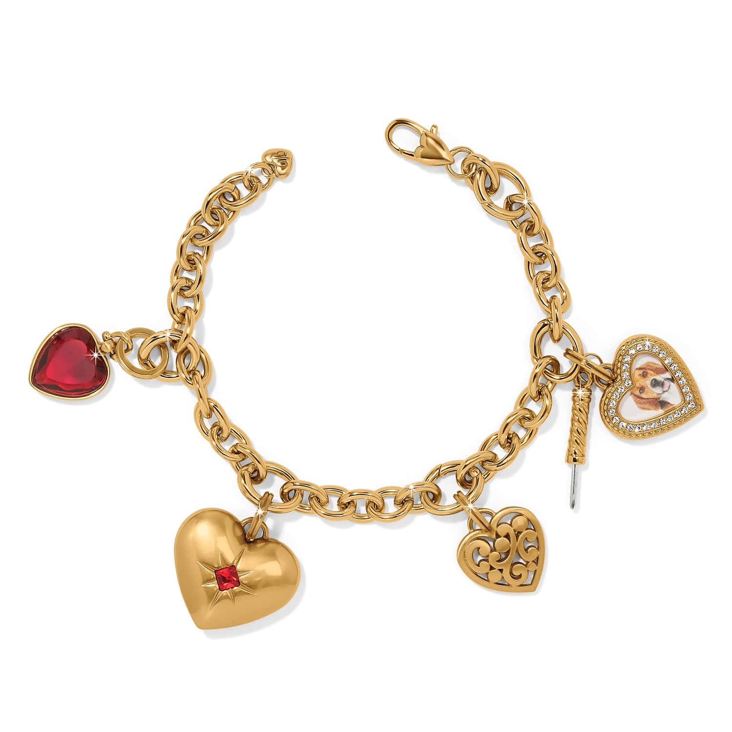 Memento Heart Golden Photo Charm gold 7