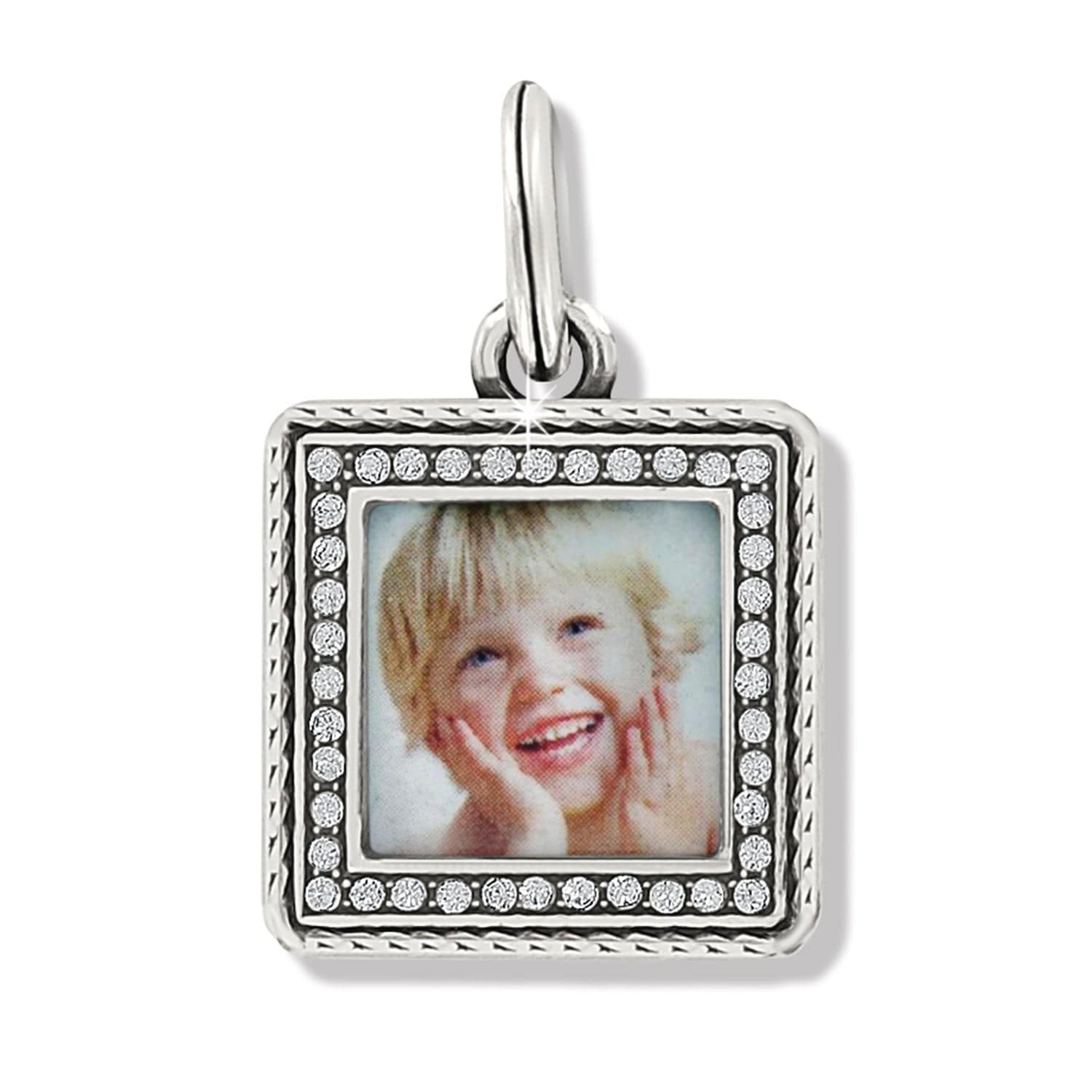 Memento Square Photo Charm silver 1