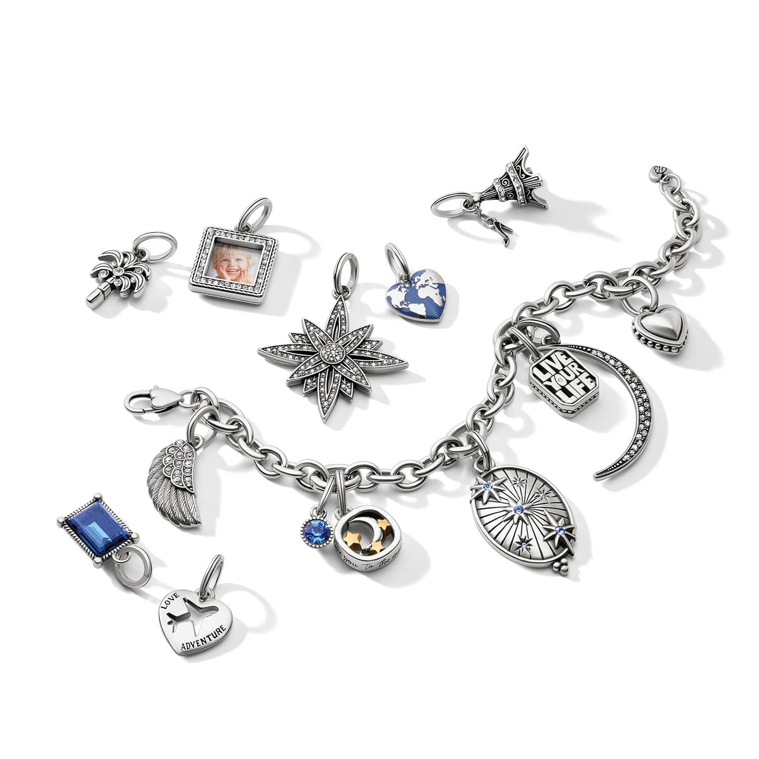 Memento Square Photo Charm silver 4