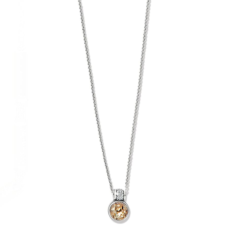 Meridian Aurora Crystal Petite Necklace silver-golden 1
