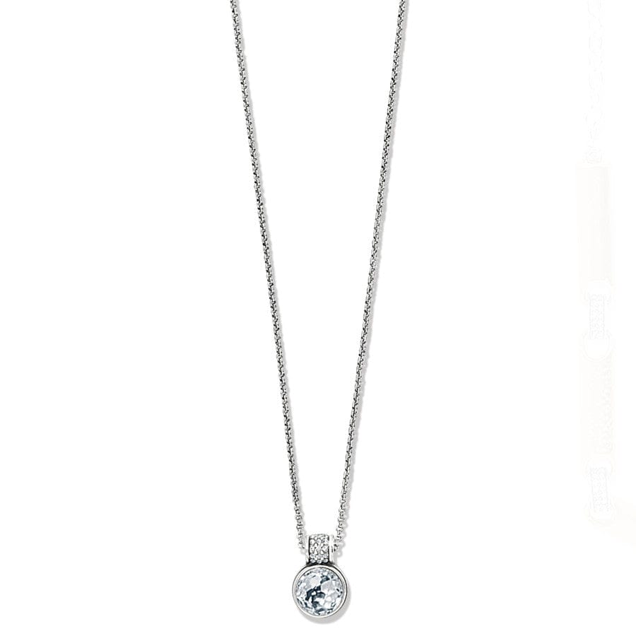 Meridian Aurora Crystal Petite Necklace silver 2