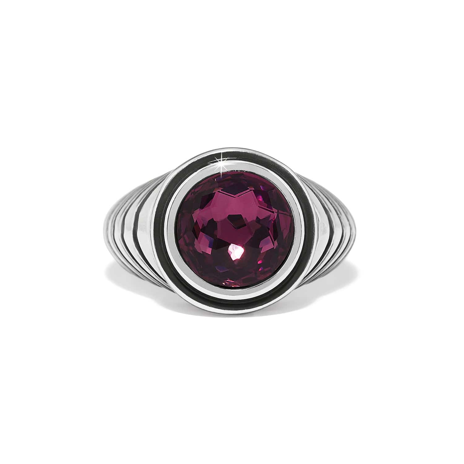 Meridian Aurora Domed Ring silver-amethyst 2