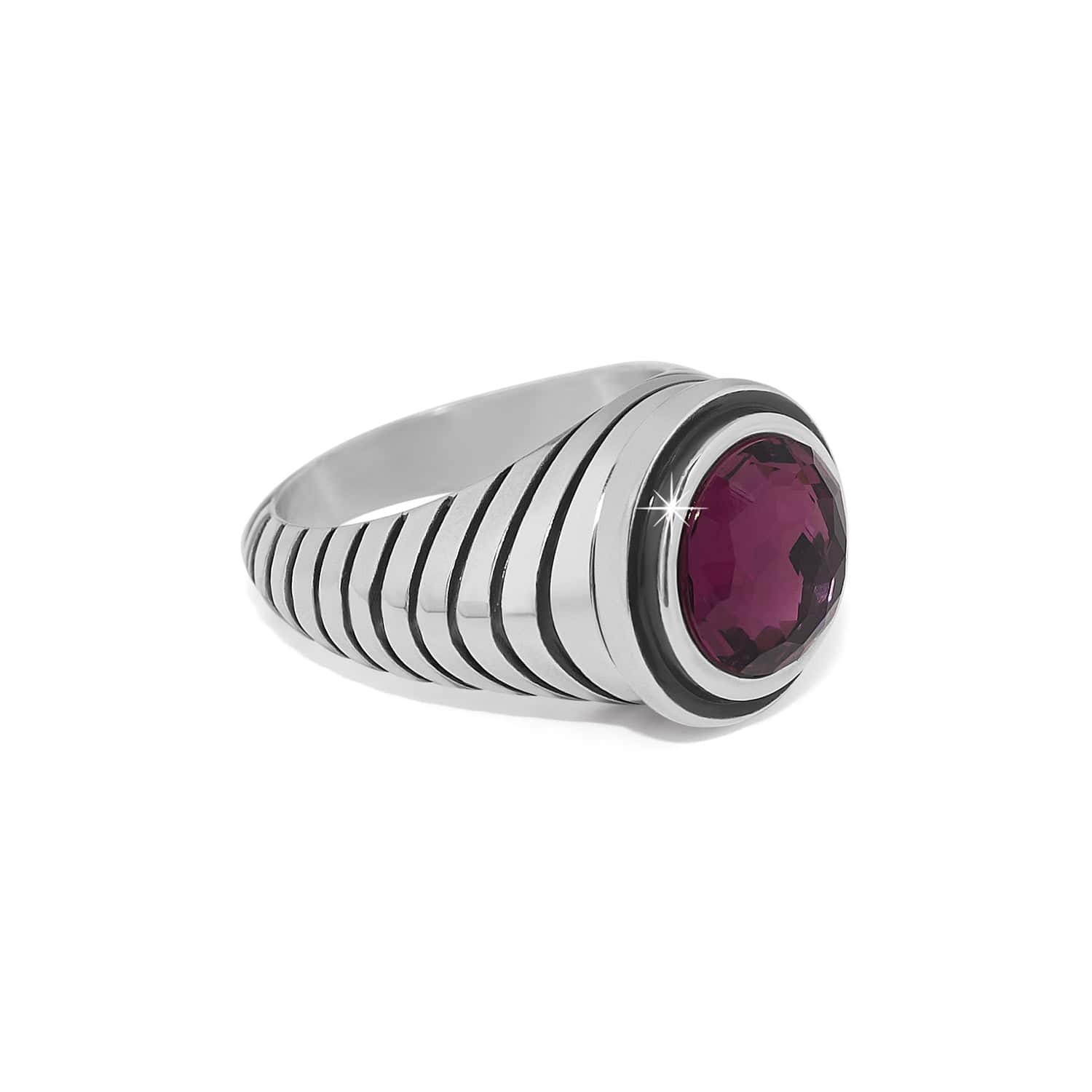 Meridian Aurora Domed Ring silver-amethyst 3