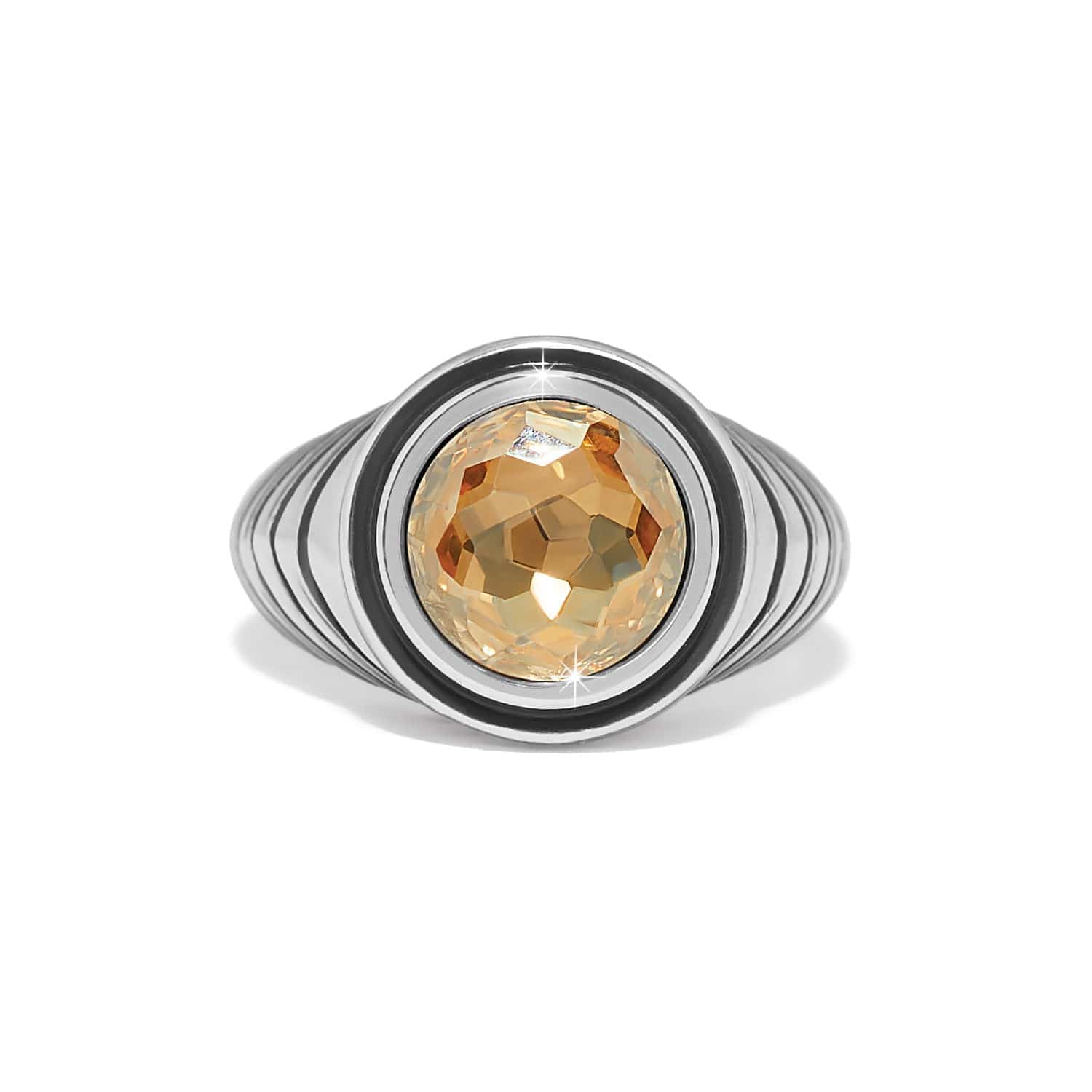 Meridian Aurora Domed Ring silver-golden-shadow 5